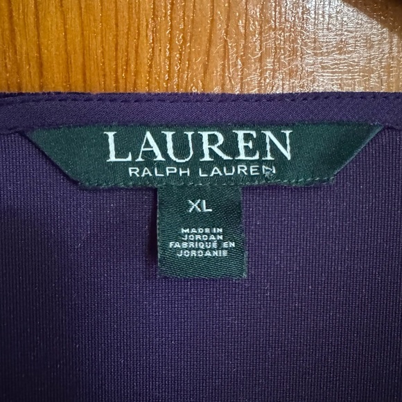 Lauren Ralph Lauren Purple Velvet Tunic Top Size XL - Picture 3 of 11